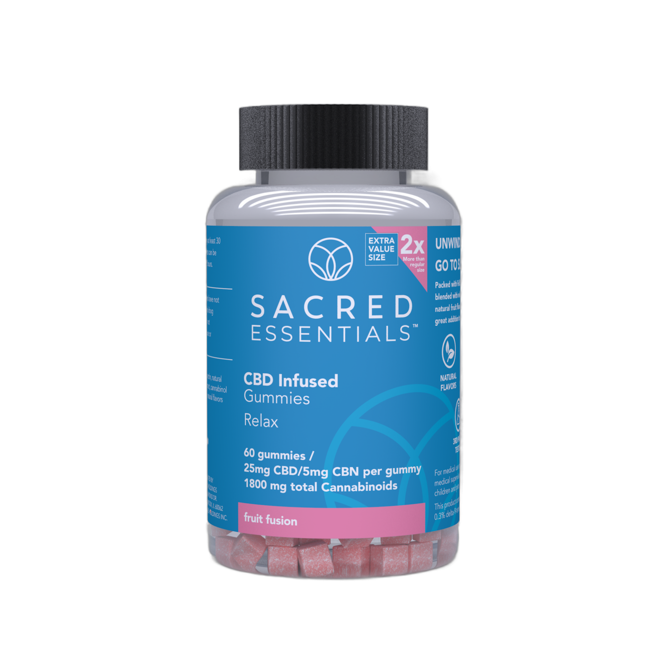 Sacred Essentials™ CBD Infused Gummies – Relief Extra Value Size