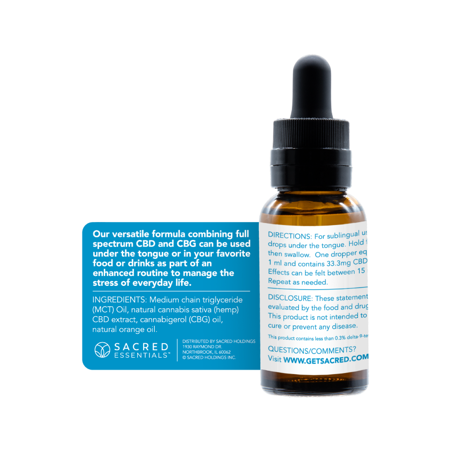 CBD/CBG Extra Strength Wellness Tincture