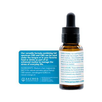 CBD/CBG Extra Strength Wellness Tincture
